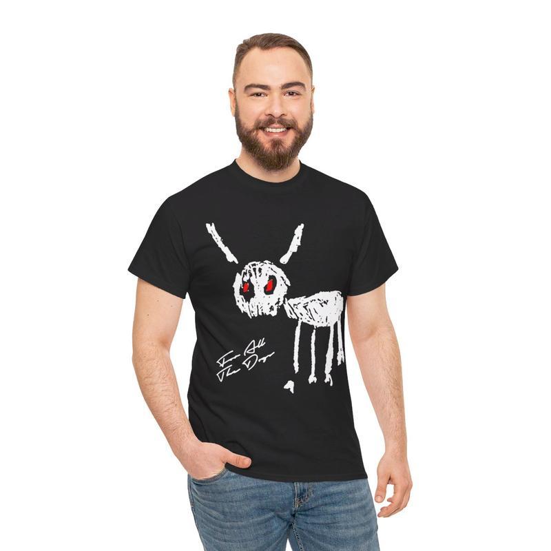 "For All The Dogs" Drake -" Heavy Blend™ Graphic T-Shirt Casual Classic Cotton Menswear Retro Top Vintage Comfy Day Smooth Tee Underwear Streetwear Tshirt Shortsleeve Crewneck men gifts