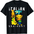 100% Cotton Italian Brainrot Meme Cartoon Crayon Kindergarten Kids Funny T-Shirt
