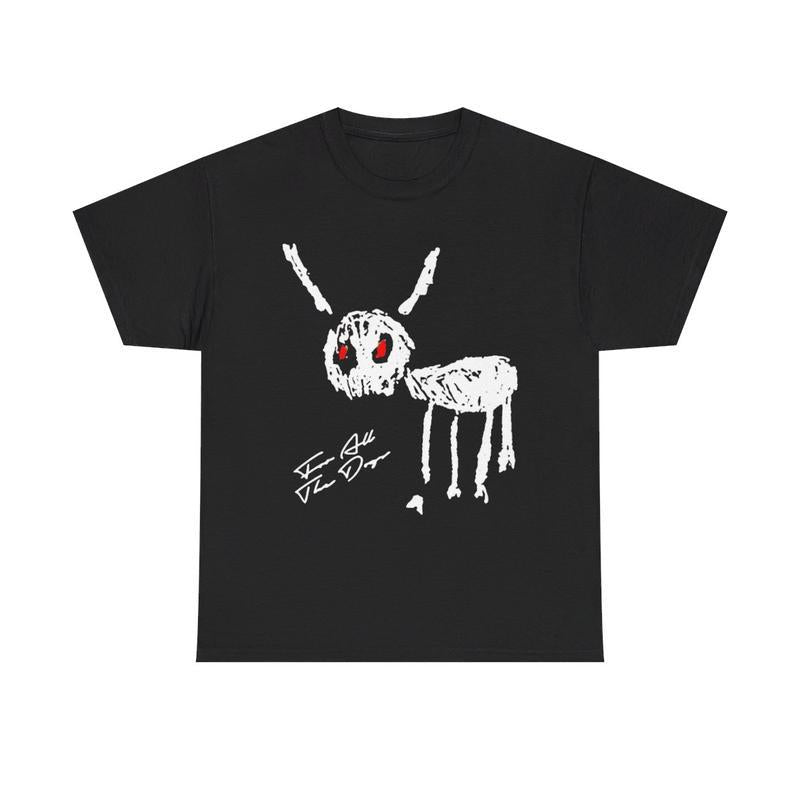 "For All The Dogs" Drake -" Heavy Blend™ Graphic T-Shirt Casual Classic Cotton Menswear Retro Top Vintage Comfy Day Smooth Tee Underwear Streetwear Tshirt Shortsleeve Crewneck men gifts